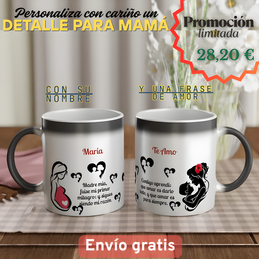 Taza mágica para Mamá - Personaliza la con su nombre